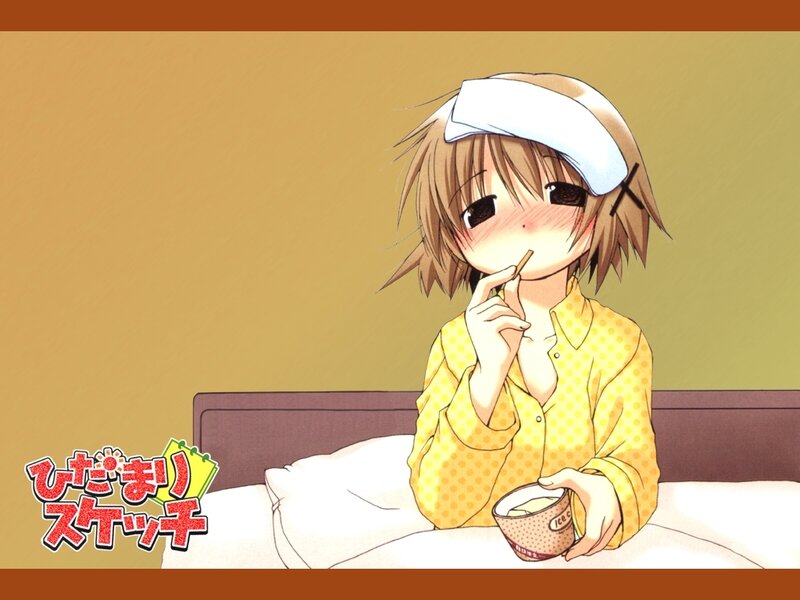 anime girl eating ice cream