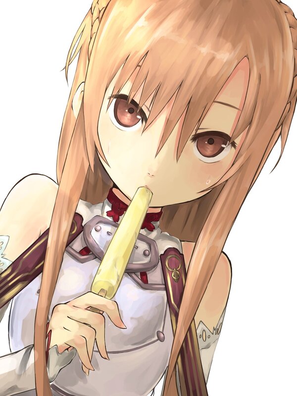 anime girl eating ice cream