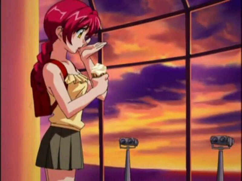 anime girl eating ice cream