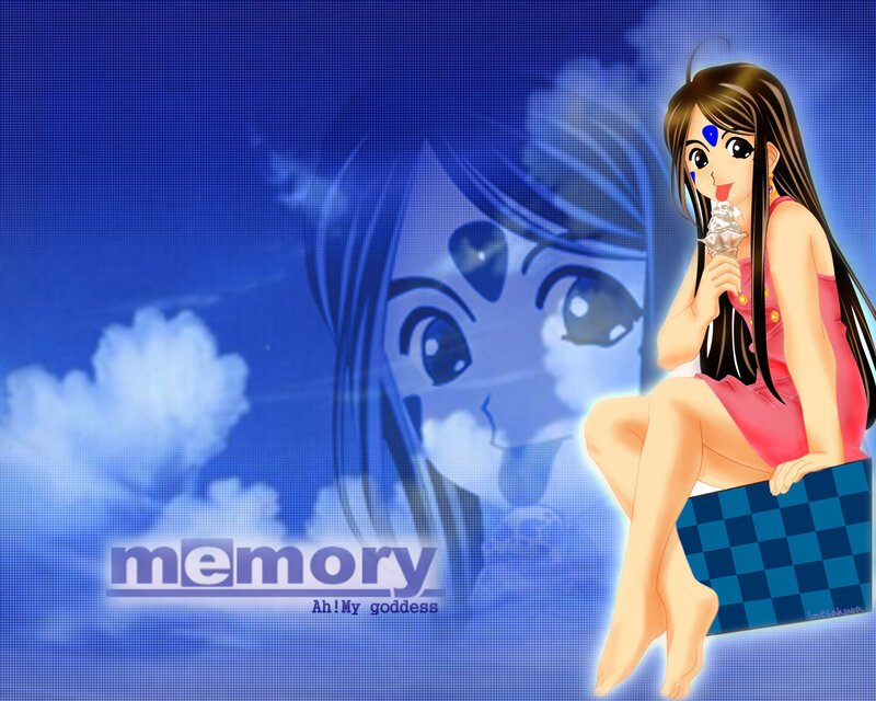 Anime Girl Eating Ice Cream — Blue, Dreamy