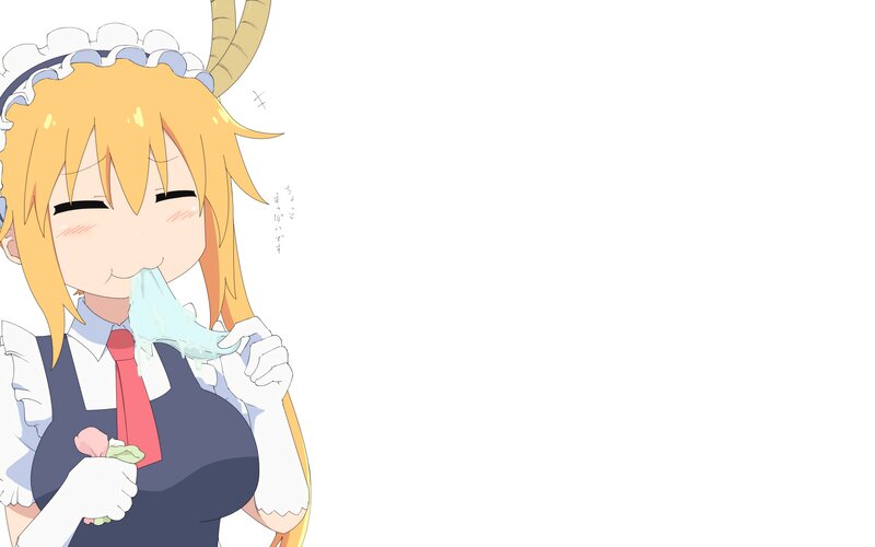 Anime Girl Eating Ice Cream — Yellow, Playful