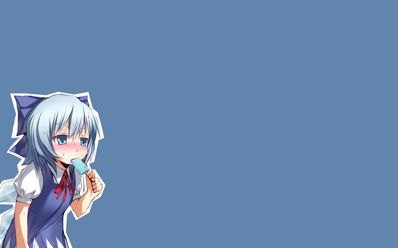 anime girl eating ice pop