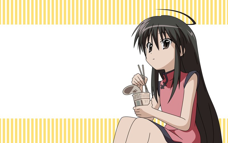 anime girl eating noodles