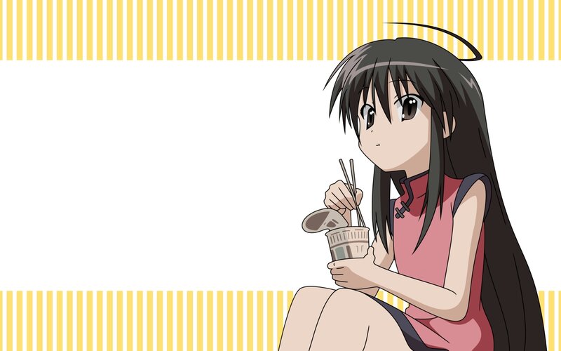 anime girl eating noodles