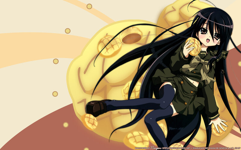 Anime Girl Eating Pastry — Yellow