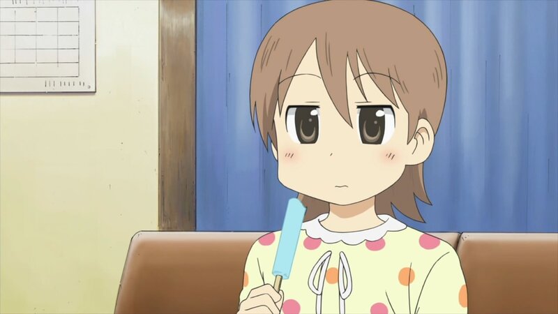 anime girl eating popsicle