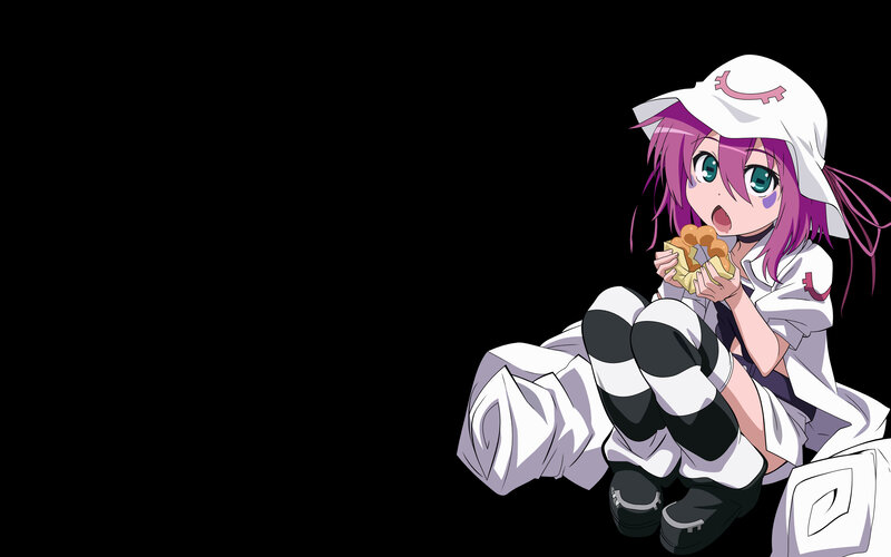 anime girl eating snack