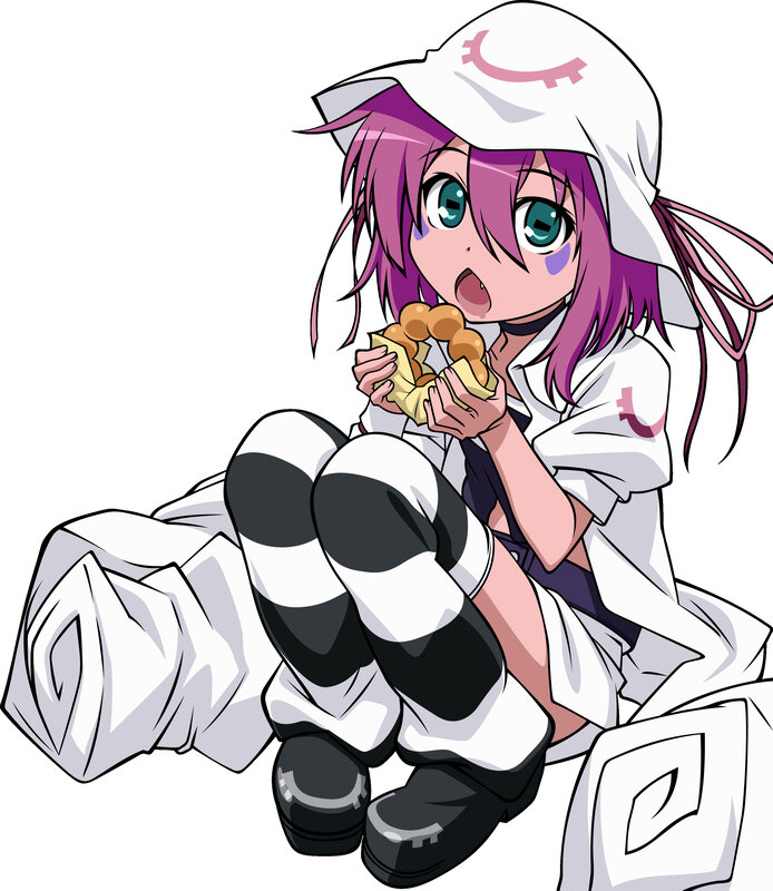 anime girl eating snack
