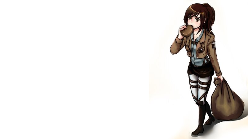 anime girl eating snack