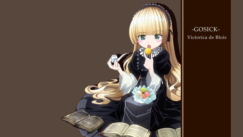 anime girl eating sweets