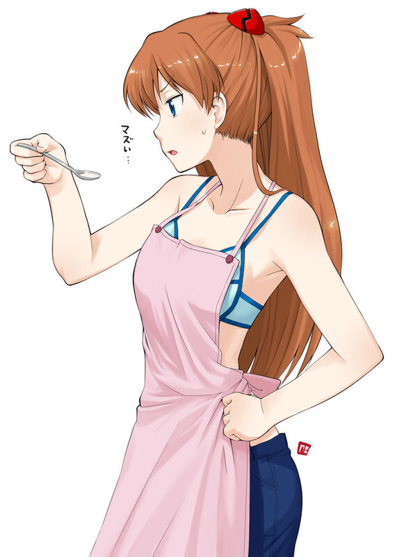 anime girl eating