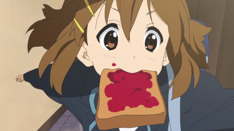 Anime Girl Eating Toast — Brown