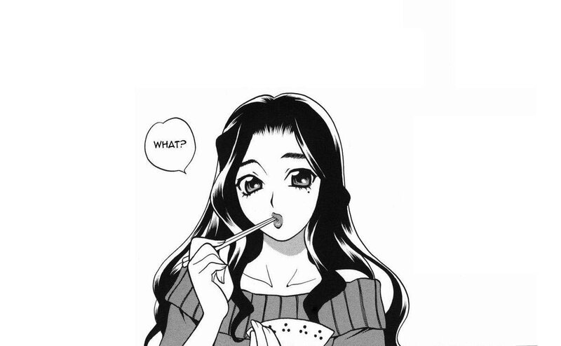 anime girl eating with chopsticks