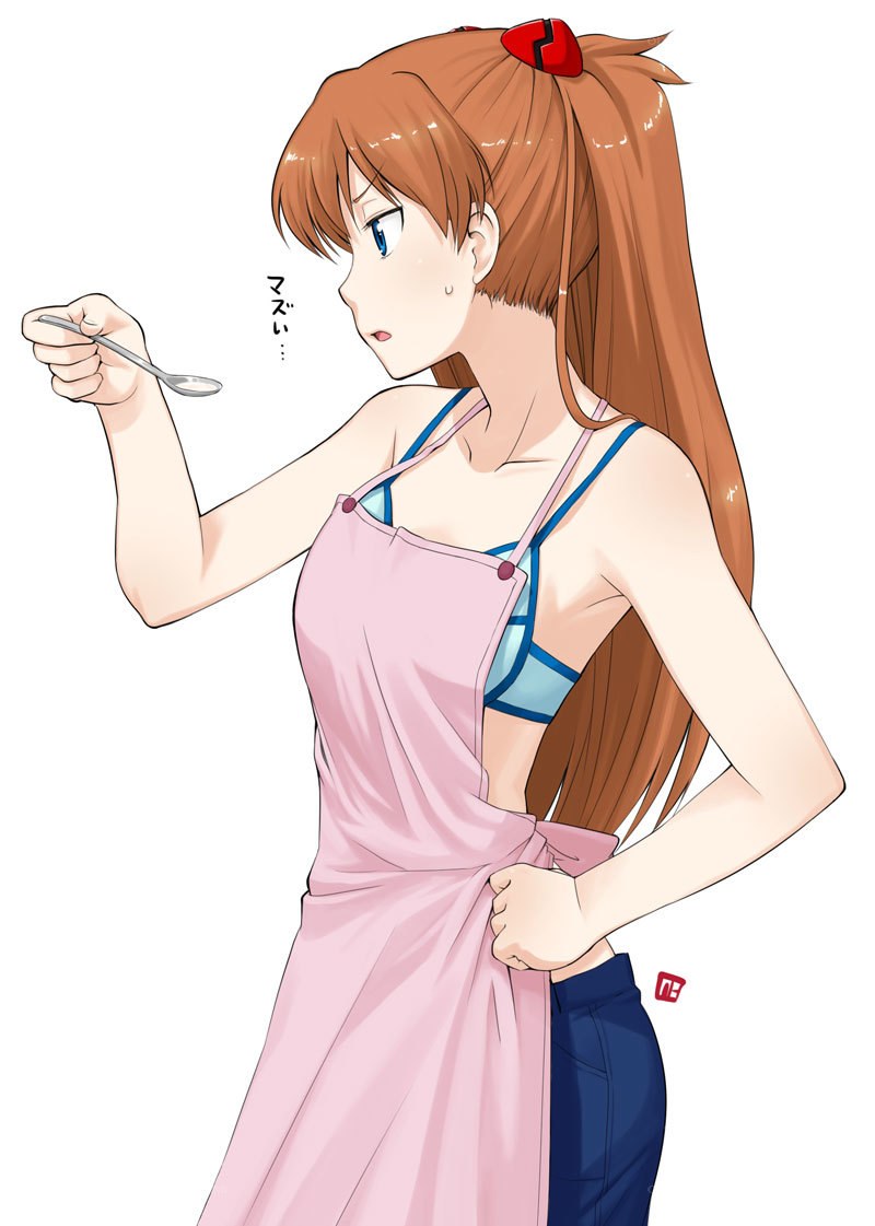 anime girl eating