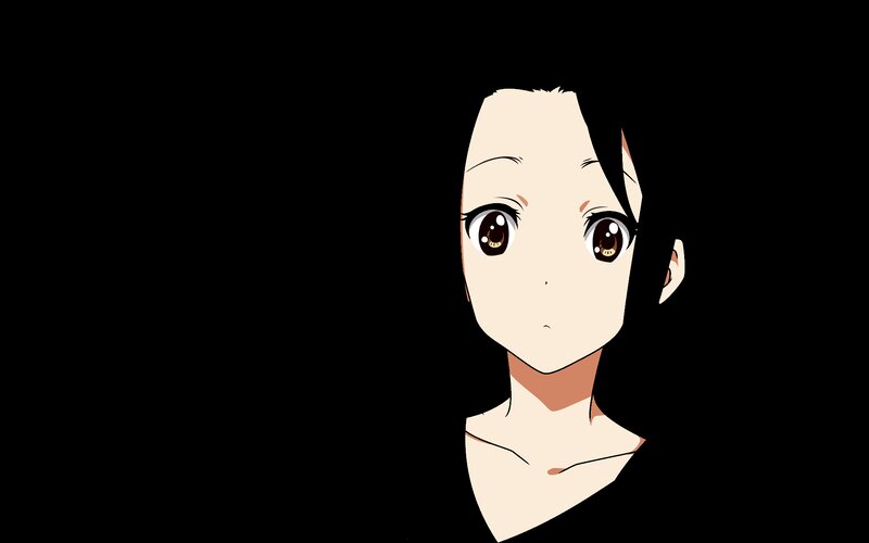 Anime Girl Face — Black
