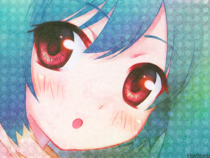 Anime Girl Face — Blue