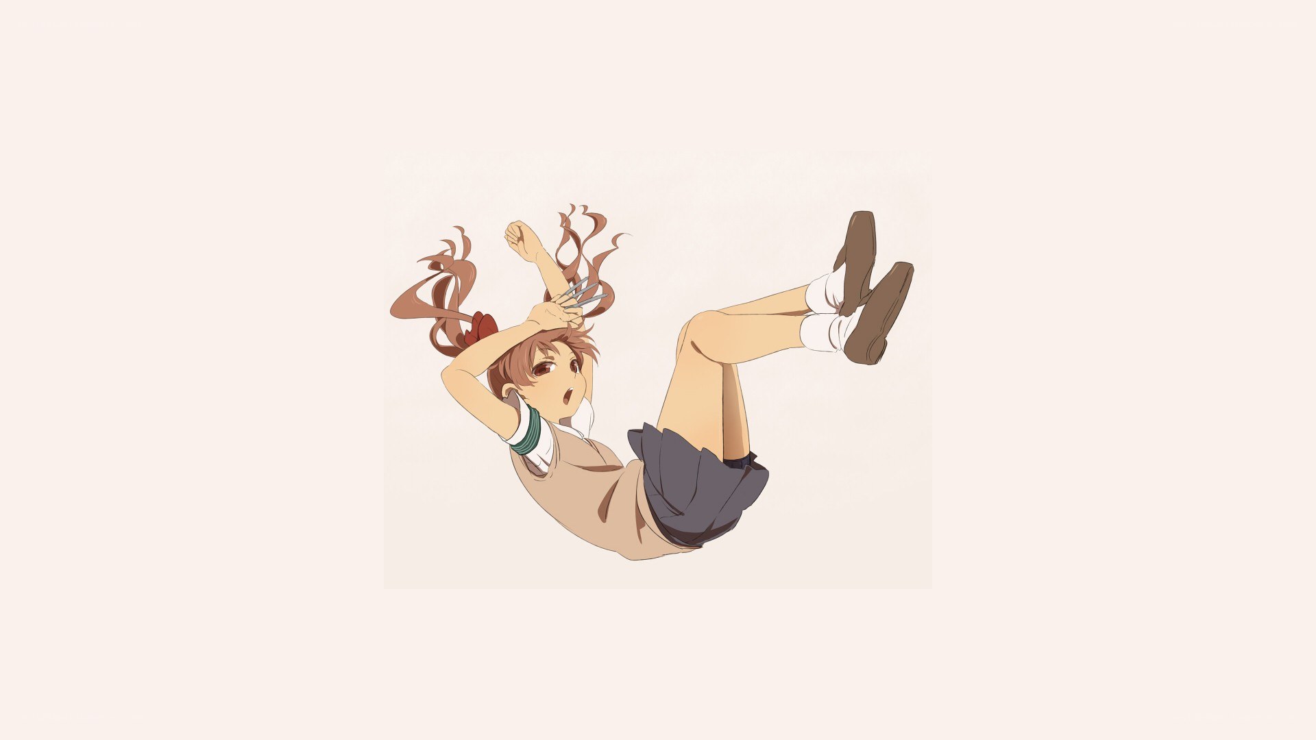anime girl falling backward