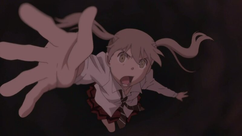 Anime Girl Falling — Black