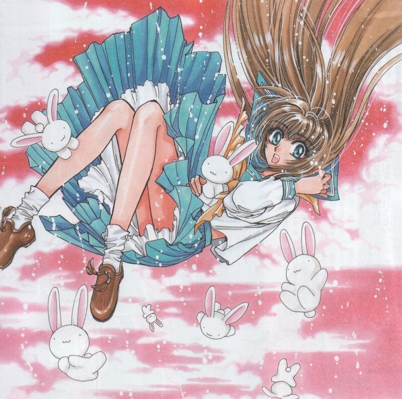 Anime Girl Falling — Pink, Dreamy