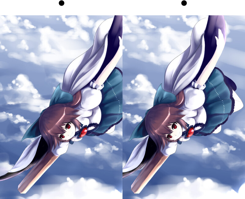 anime girl falling through sky