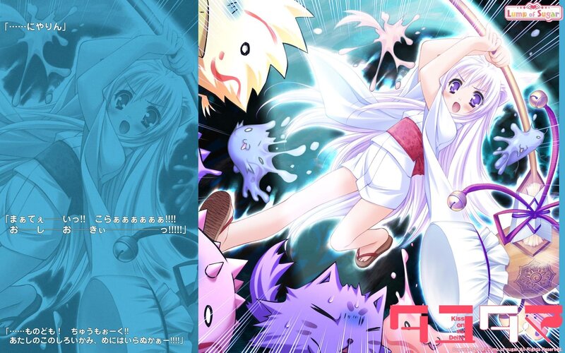 Anime girl fighting monsters