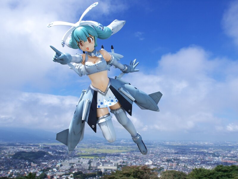 anime girl figure in flight