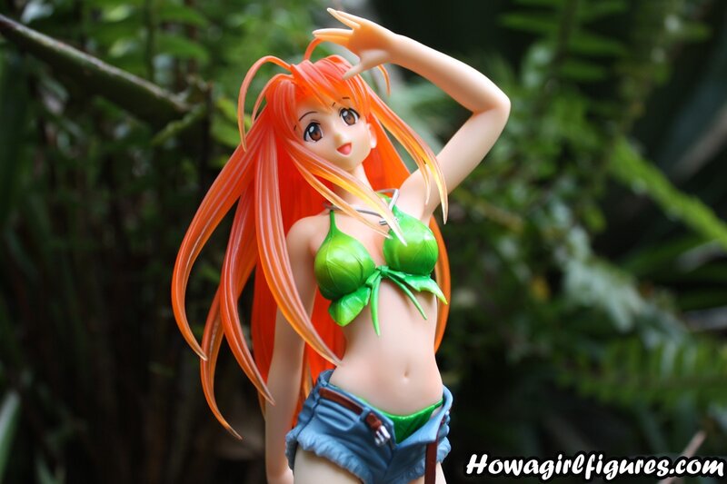 anime girl figure in garden