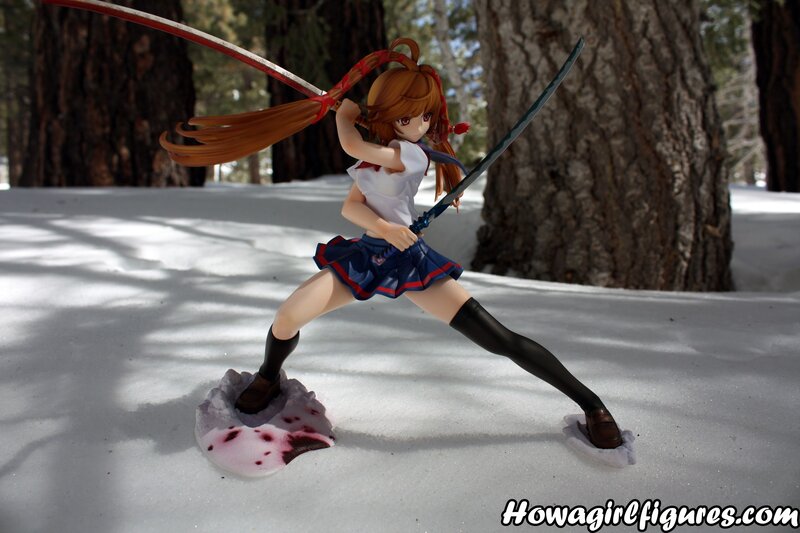 anime girl figure in snow