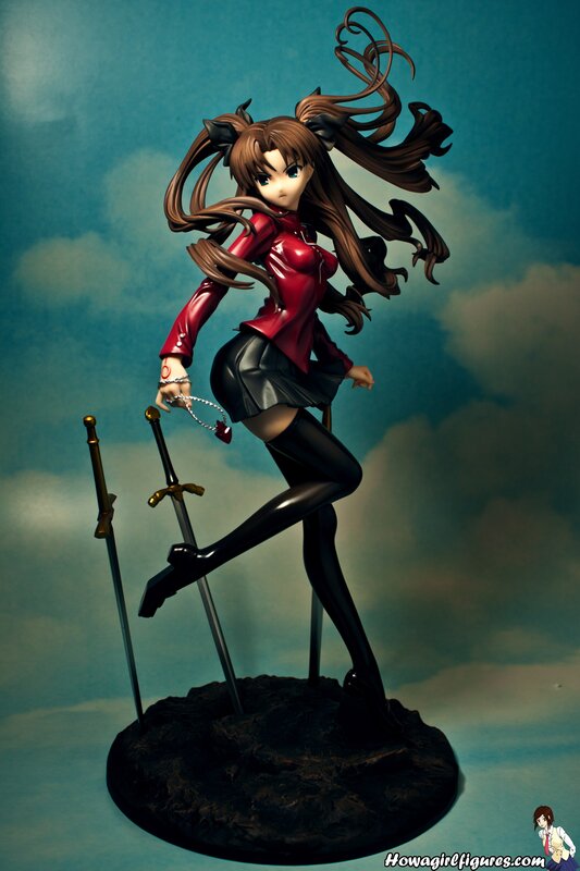 anime girl figure with swords