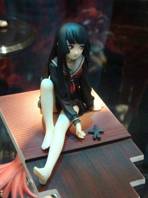 anime girl figurine on display
