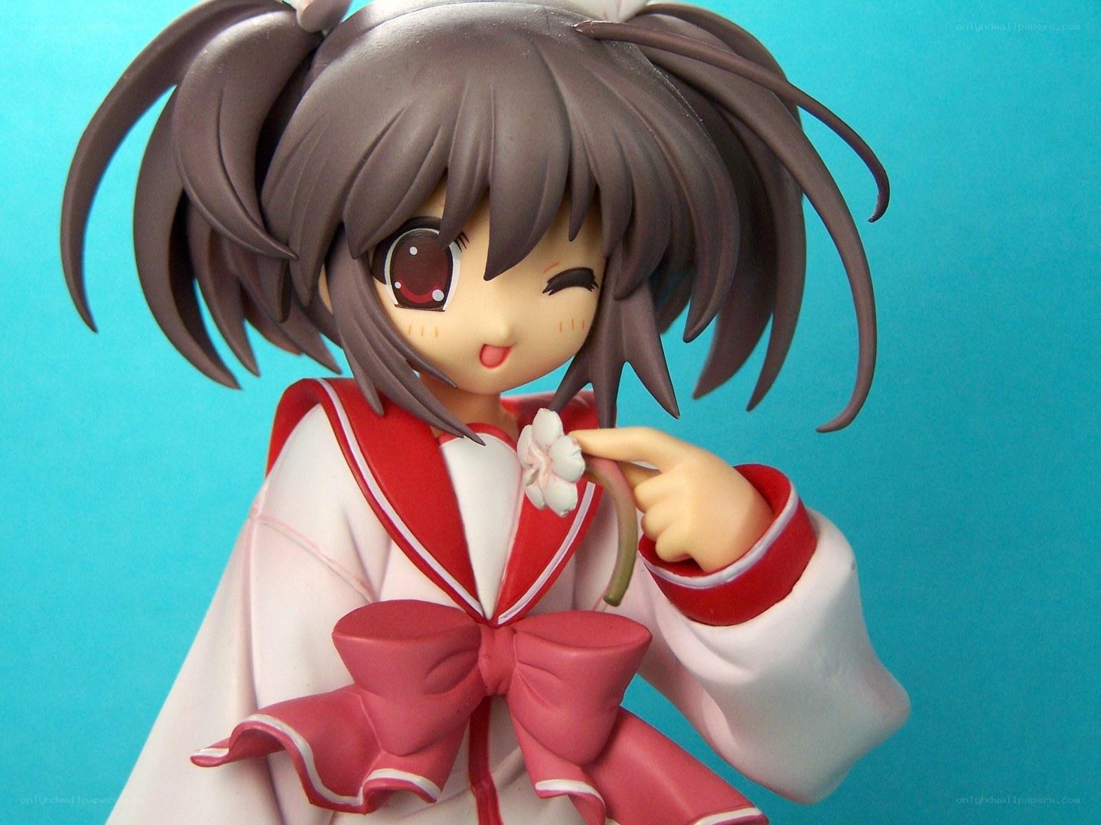 anime girl figurine with flower