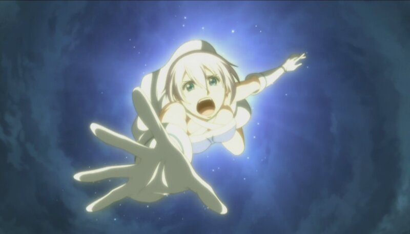 Anime Girl Floating — Blue, Dramatic, Night