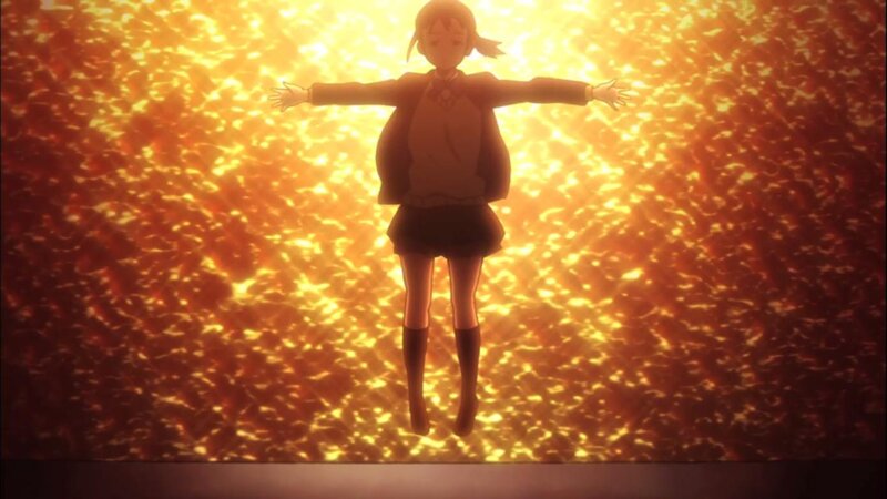 Anime Girl Floating — Gold
