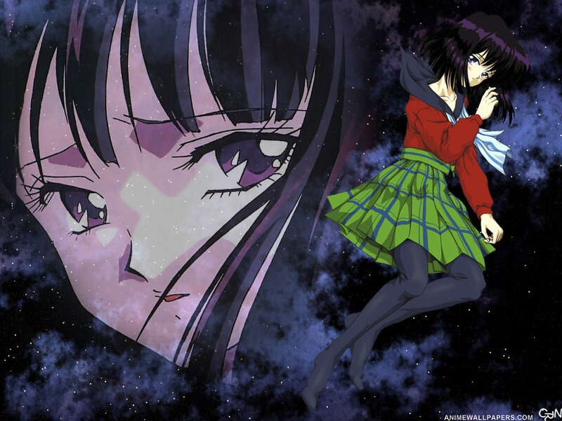 Anime Girl Floating — Purple, Dramatic, Night
