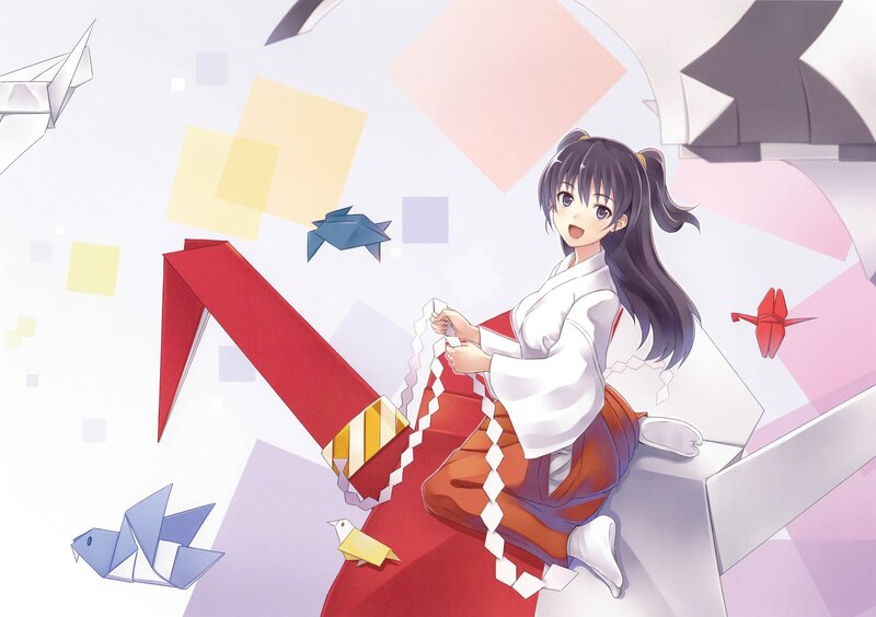 Anime Girl Folding Origami