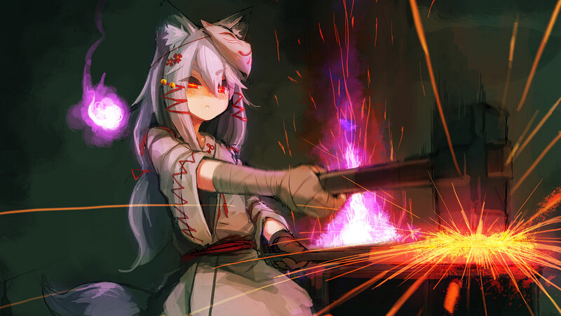 Anime Girl Forging Metal