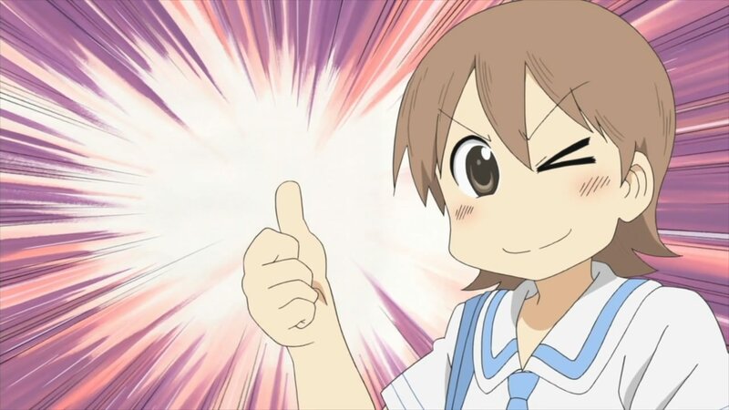 anime girl giving thumbs up