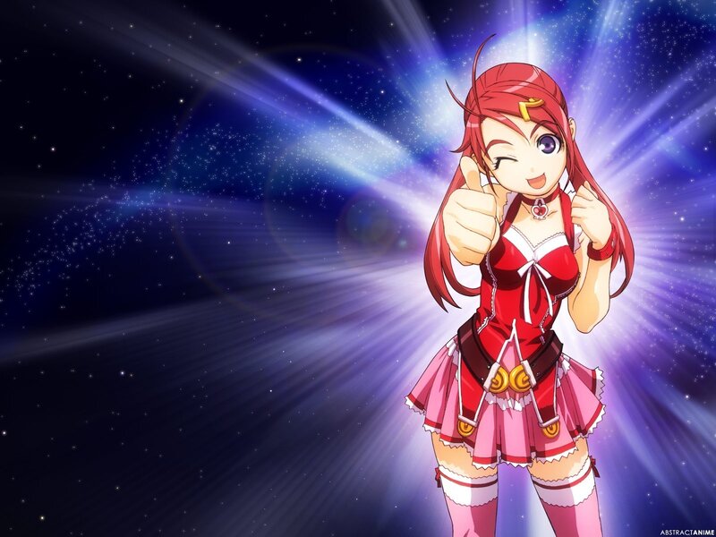 Anime girl giving thumbs up