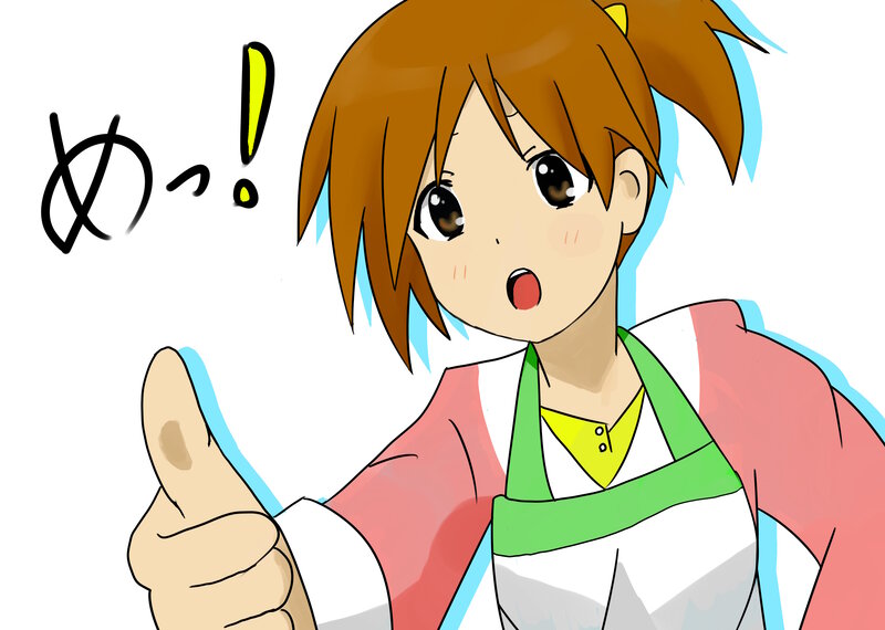 anime girl giving thumbs up