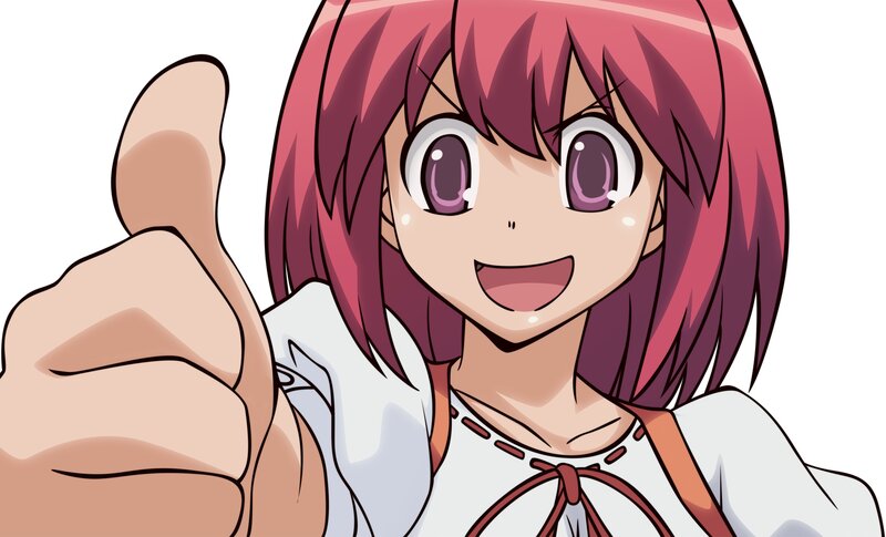 anime girl giving thumbs up