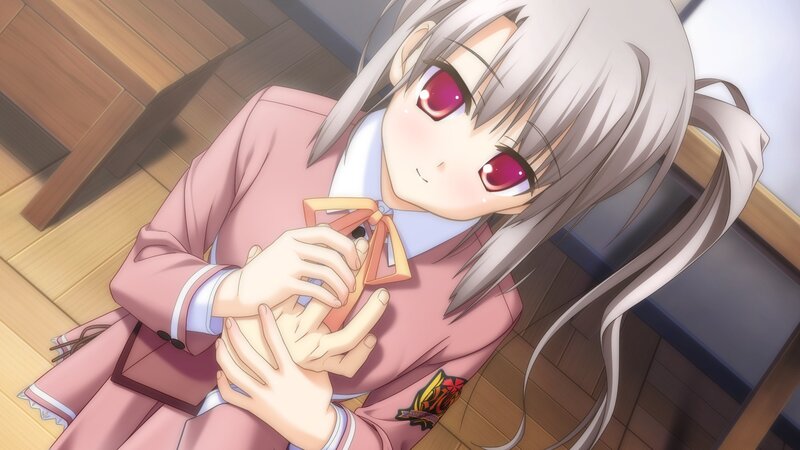anime girl holding a card