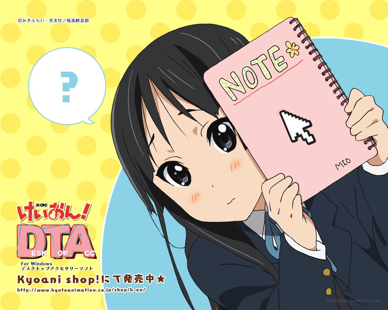 Anime girl holding a notebook