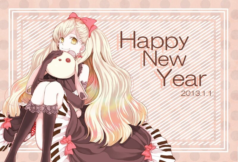 Anime girl holding a plush toy