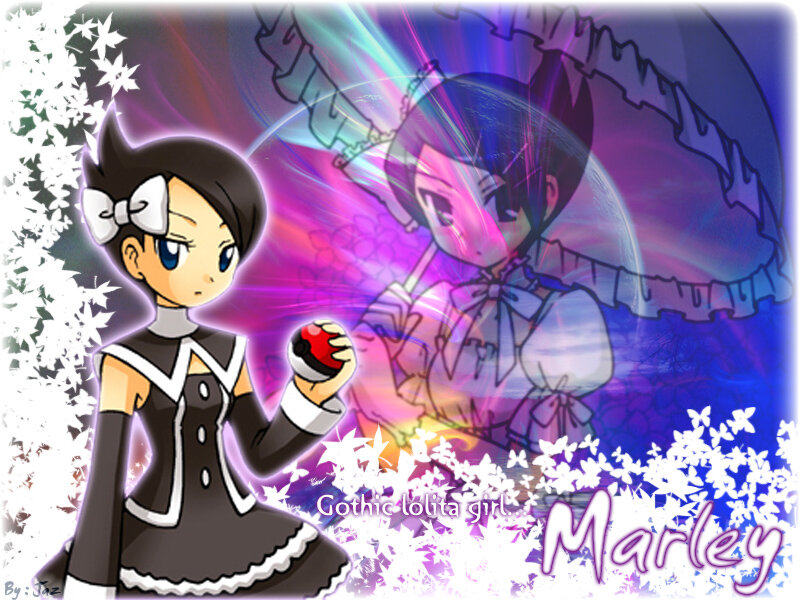 Anime Girl Holding a Pokeball