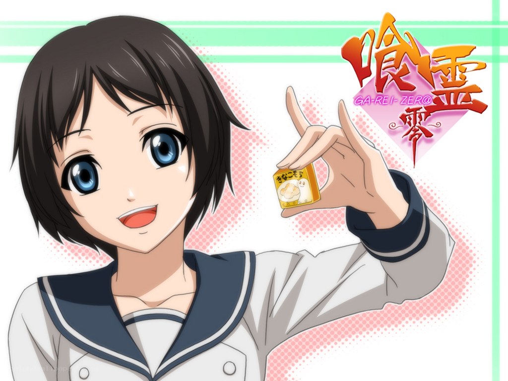 Anime girl holding a snack