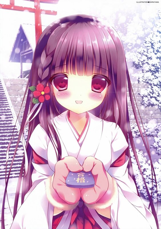 anime girl holding a test result