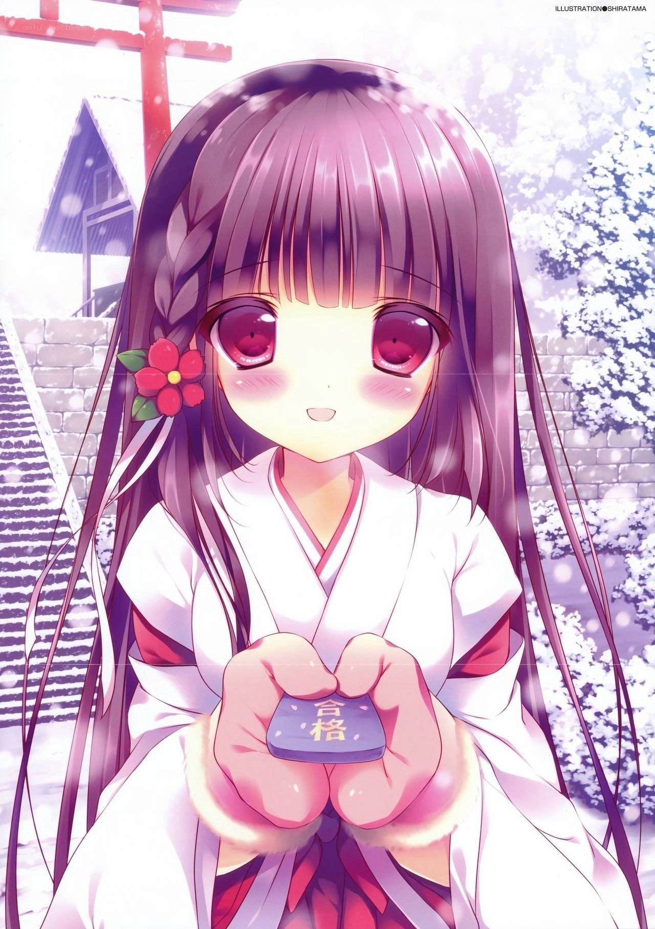 anime girl holding a test result
