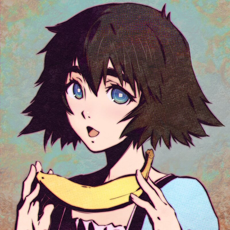 Anime Girl Holding Banana