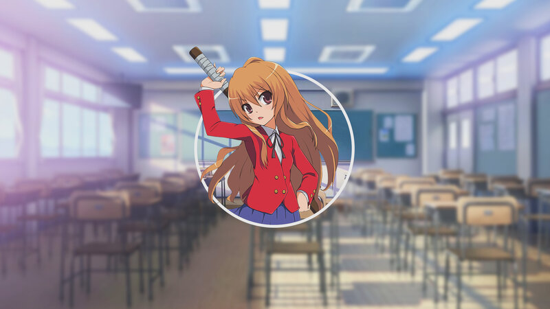 Anime Girl Holding Bat — Red