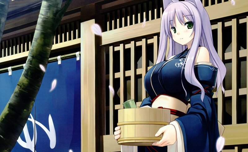 Anime Girl Holding Bento